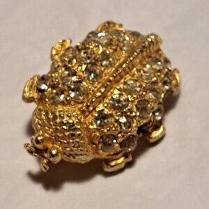 Darling little beetle bug brooch 1.25" long